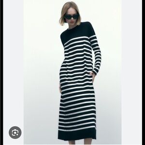 knee length dresses for ladies Zara Black Black Collared V Neck Long Sleeve Adjustable Mini Wrap Dress  Size XS